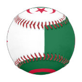 Balle De Baseball Baseball patriotique avec drapeau d'Algérie (Devant)