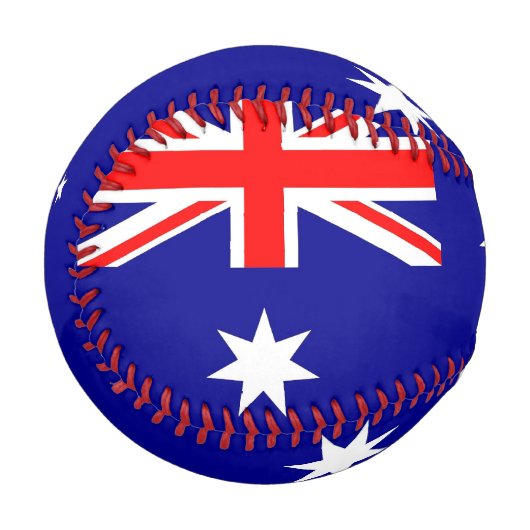 Balle De Baseball Baseball patriotique avec drapeau d'Australie (Devant Gauche)