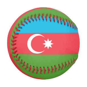 Balle De Baseball Baseball patriotique avec drapeau d'Azerbaïdjan