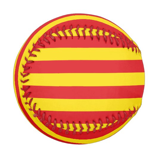 Balle De Baseball Baseball patriotique avec drapeau de Catalogne (Devant Gauche)