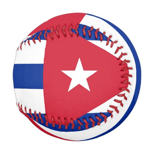 Balle De Baseball Baseball patriotique avec drapeau de Cuba (Devant Droite)