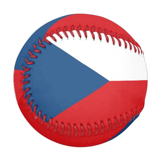 Balle De Baseball Baseball patriotique avec drapeau de Czechia (Devant Gauche)