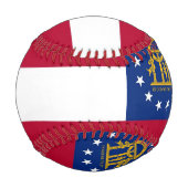 Balle De Baseball Baseball patriotique avec drapeau de Géorgie, USA (Devant)
