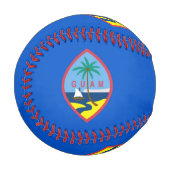 Balle De Baseball Baseball patriotique avec drapeau de Guam, USA (Devant Gauche)