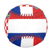 Balle De Baseball Baseball patriotique avec drapeau de la Croatie (Devant)