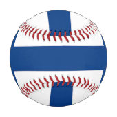 Balle De Baseball Baseball patriotique avec drapeau de la Finlande (Dos)