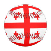 Balle De Baseball Baseball patriotique avec drapeau de la Géorgie (Dos)