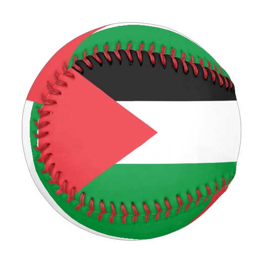 Balle De Baseball Baseball patriotique avec drapeau de la Palestine (Devant Gauche)