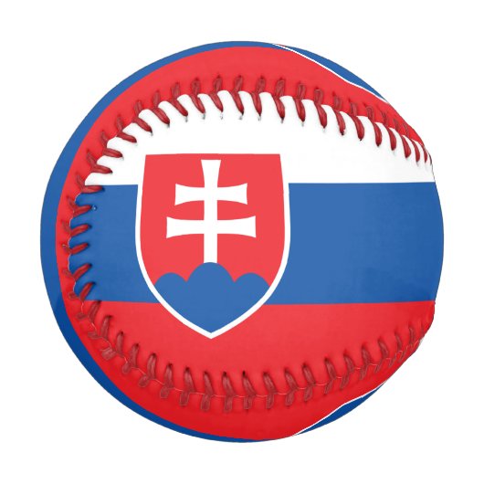 Balle De Baseball Baseball patriotique avec drapeau de la Slovaquie (Devant Gauche)