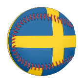 Balle De Baseball Baseball patriotique avec drapeau de la Suède (Devant Gauche)
