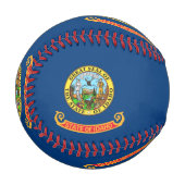 Balle De Baseball Baseball patriotique avec drapeau de l'Idaho, État (Devant Gauche)
