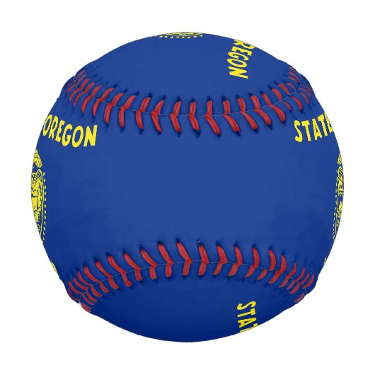 Balle De Baseball Baseball patriotique avec drapeau de l'Oregon (Devant)