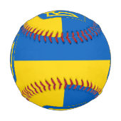 Balle De Baseball Baseball patriotique avec drapeau de l'Ukraine (Devant)