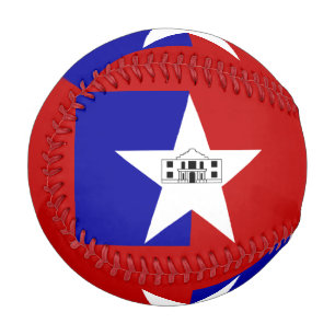 Balle De Baseball Baseball patriotique avec drapeau de San Antonio