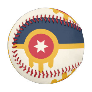 Balle De Baseball Baseball patriotique avec drapeau de Tulsa, Oklaho