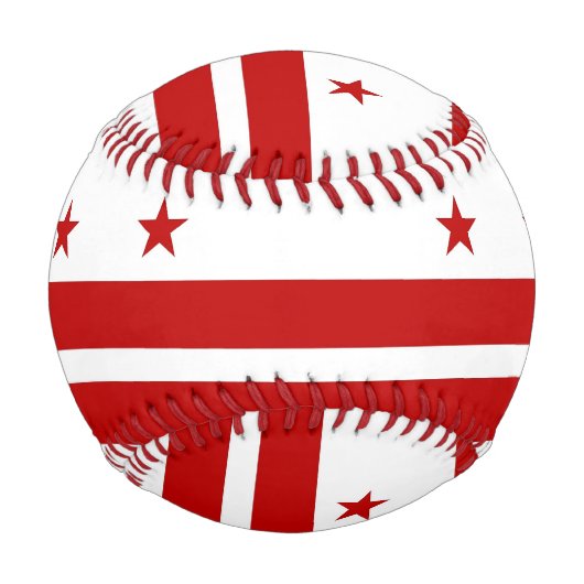 Balle De Baseball Baseball patriotique avec drapeau de Washington DC (Dos)