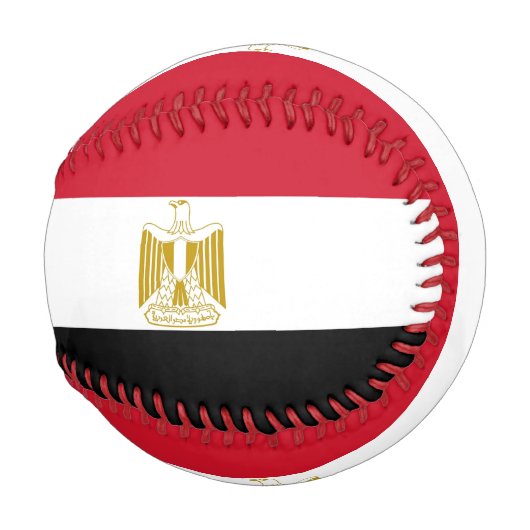 Balle De Baseball Baseball patriotique avec drapeau d'Egypte (Devant Droite)