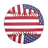 Balle De Baseball Baseball patriotique avec drapeau des États-Unis (Devant)