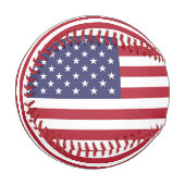 Balle De Baseball Baseball patriotique avec drapeau des États-Unis (Devant Gauche)