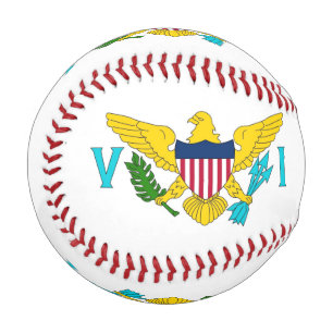 Balle De Baseball Baseball patriotique avec drapeau des îles Vierges