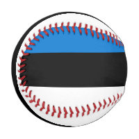 Baseball patriotique avec drapeau d'Estonie