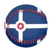 Balle De Baseball Baseball patriotique avec drapeau d'Indianapolis,  (Devant Gauche)