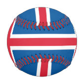 Balle De Baseball Baseball patriotique avec drapeau d'Islande (Dos)