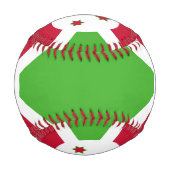 Balle De Baseball Baseball patriotique avec drapeau du Burundi (Devant)