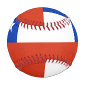 Balle De Baseball Baseball patriotique avec drapeau du Chili (Dos)