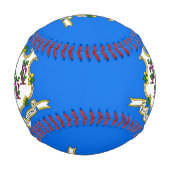 Balle De Baseball Baseball patriotique avec drapeau du Connecticut, (Devant)