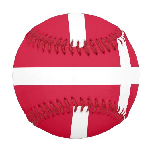Balle De Baseball Baseball patriotique avec drapeau du Danemark (Dos)