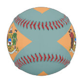 Balle De Baseball Baseball patriotique avec drapeau du Delaware, Éta (Devant)