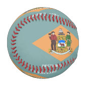 Balle De Baseball Baseball patriotique avec drapeau du Delaware, Éta (Devant Gauche)