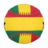 Balle De Baseball Baseball patriotique avec drapeau du Ghana (Devant)