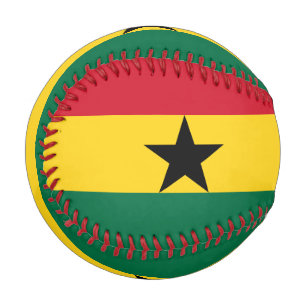 Balle De Baseball Baseball patriotique avec drapeau du Ghana