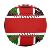 Balle De Baseball Baseball patriotique avec drapeau du Kenya (Devant)