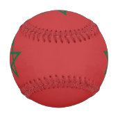 Balle De Baseball Baseball patriotique avec drapeau du Maroc (Devant)