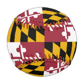 Balle De Baseball Baseball patriotique avec drapeau du Maryland, Éta (Dos)