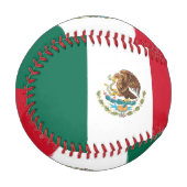 Balle De Baseball Baseball patriotique avec drapeau du Mexique (Devant Gauche)