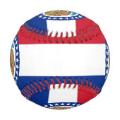 Balle De Baseball Baseball patriotique avec drapeau du Missouri, Éta (Devant)