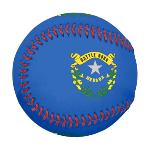 Balle De Baseball Baseball patriotique avec drapeau du Nevada, USA
