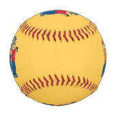 Balle De Baseball Baseball patriotique avec drapeau du New Jersey (Devant)