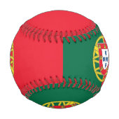 Balle De Baseball Baseball patriotique avec drapeau du Portugal (Dos)