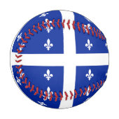 Balle De Baseball Baseball patriotique avec drapeau du Québec, Canad (Devant Gauche)