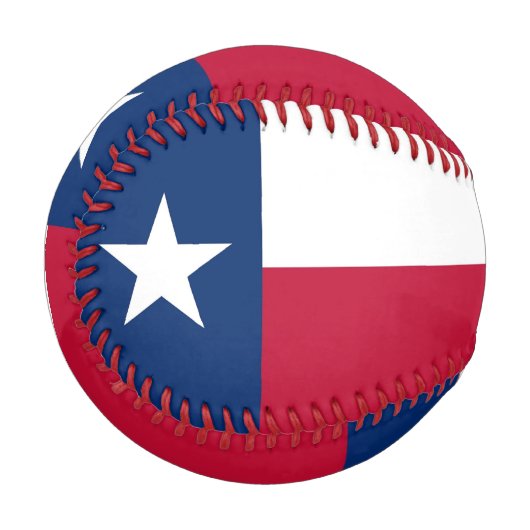 Balle De Baseball Baseball patriotique avec drapeau du Texas (Devant Gauche)