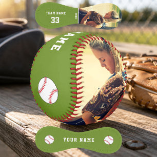 Balle De Baseball Baseball personnalisé avec nom d'équipe, numéro et