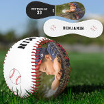 Balle De Baseball Baseball personnalisé avec nom Numéro Photo Enfant<br><div class="desc">Baseball personnalisé avec le nom Numéro photo Enfants Noir et Blanc. Ce baseball personnalisé est un cadeau parfait pour un joueur de baseball, coéquipier, entraîneur. Personnalisez-le avec votre photo, votre nom d'équipe, votre nom, votre numéro et l'année. Super souvenir de votre sport favori. Pour customiser la balle, cliquez sur le...</div>