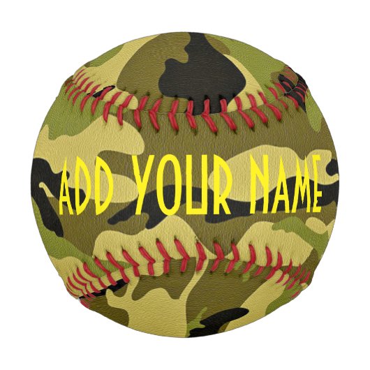 Balle De Baseball Baseball Personnalisé Camo (Devant)