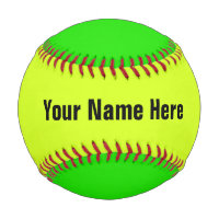 Baseball personnalisé couleur néon