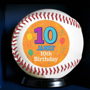 Balle De Baseball Baseball personnalisé, Nom personnalisé et 10e ann